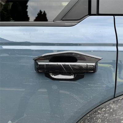Car Exterior Door Handle Cover Trim For Ford Bronco  2024 Accessories Carbon Fiber LHD