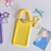 Pack of 4pcs Star Shaped Keychain Card Pocket Secure Lock Lightweight Portable Multiple Colors Plastic Construction