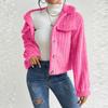 Women's Casual Fashion Plush Comfortable Jacket Lapel Warm Short Coat