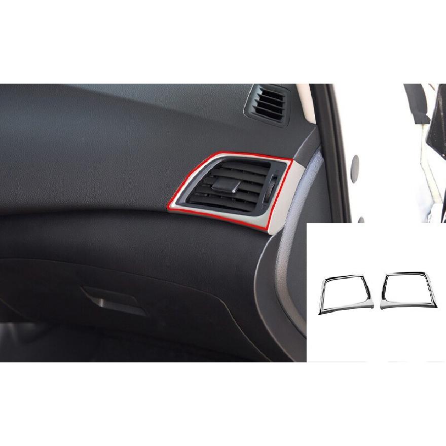 Chrome L&R AC Air Outlet Vent Cover 2pcs Fit For Nissan Sentra Sylphy 2013-2019