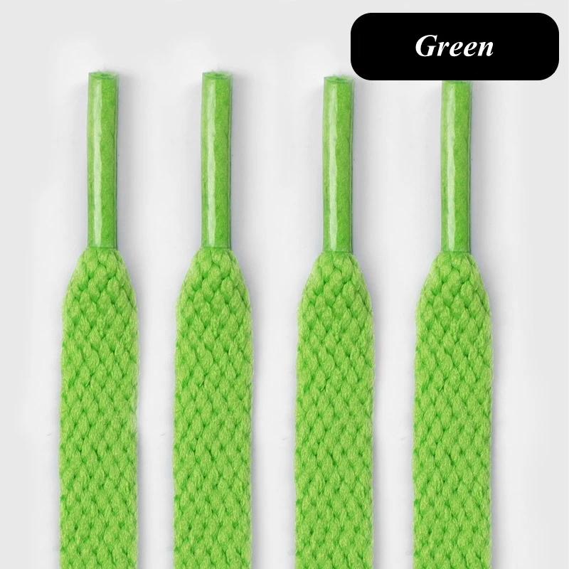 White Flat Sport Shoelaces Thick Non-Elastic Sneaker Lace for Women Leisure Shoe String Accessories