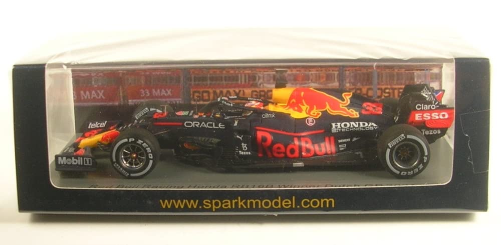 

Spark Red Bull Racing Honda RB16B 2021 F1 Победитель Гран-при Нидерландов Ферстаппен с пит-бордом 1/43 #33 М.