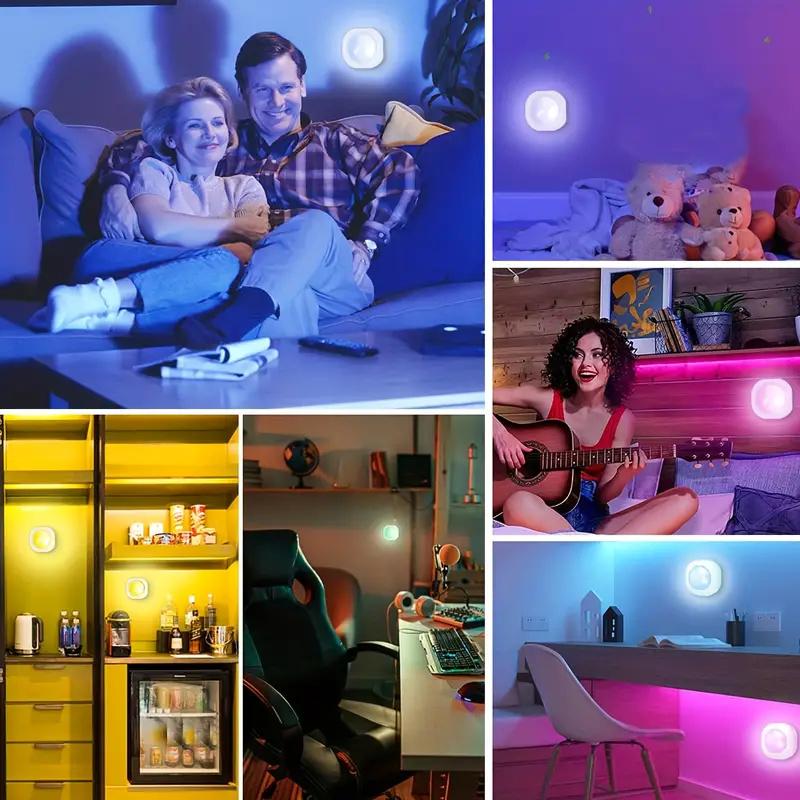 Battery Powered Interior Night Lamps LED Closet Light Remote Control 13 Colors Decoration For Wardrobe Under Cabinet Night Light
