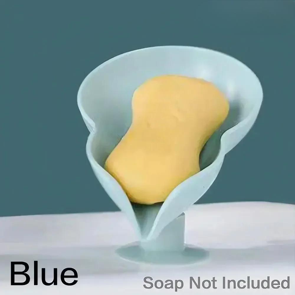 

Leaf-Shaped Soap Dish Punch-Free Automatic Drainage Soap Saver for Bathroom