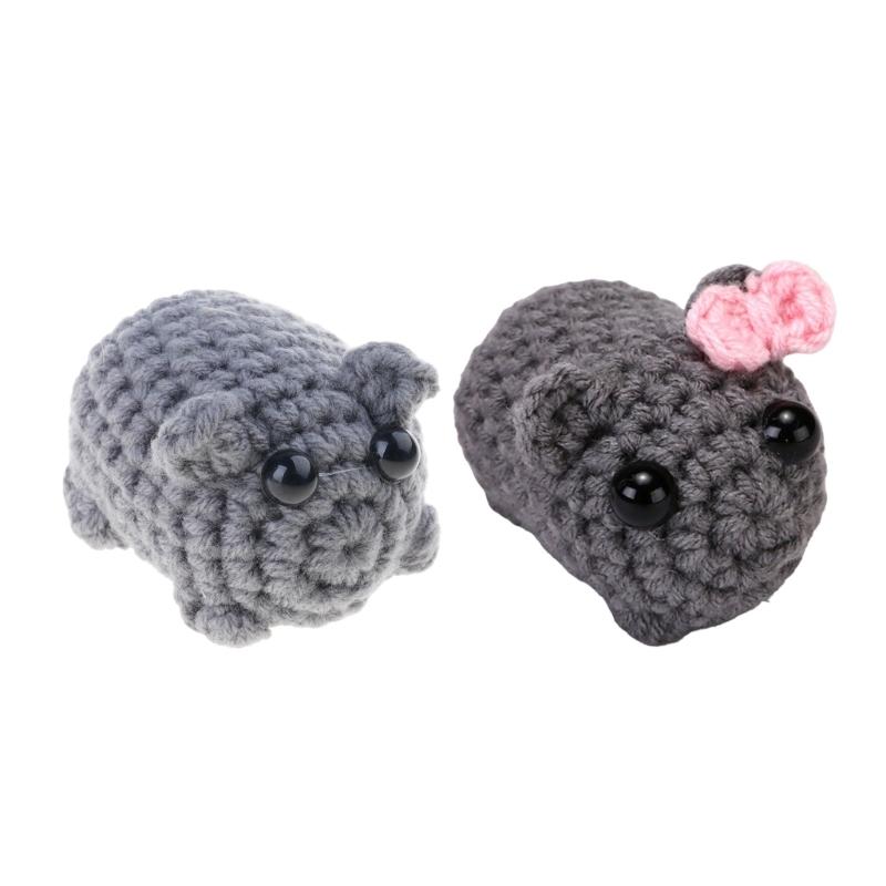 Handmade Crochet Keychain Toy Plush Toy Soft Knitting Toy for Children Adults Bags Decors