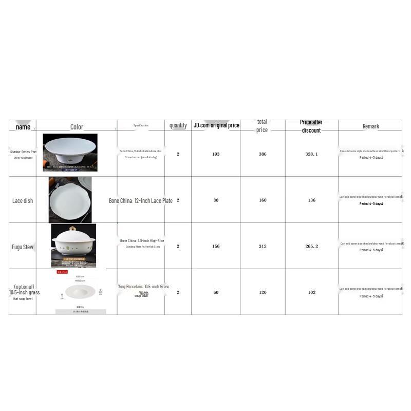 Tao Xiang Hui New Chinese Style Bone China Dining Collection