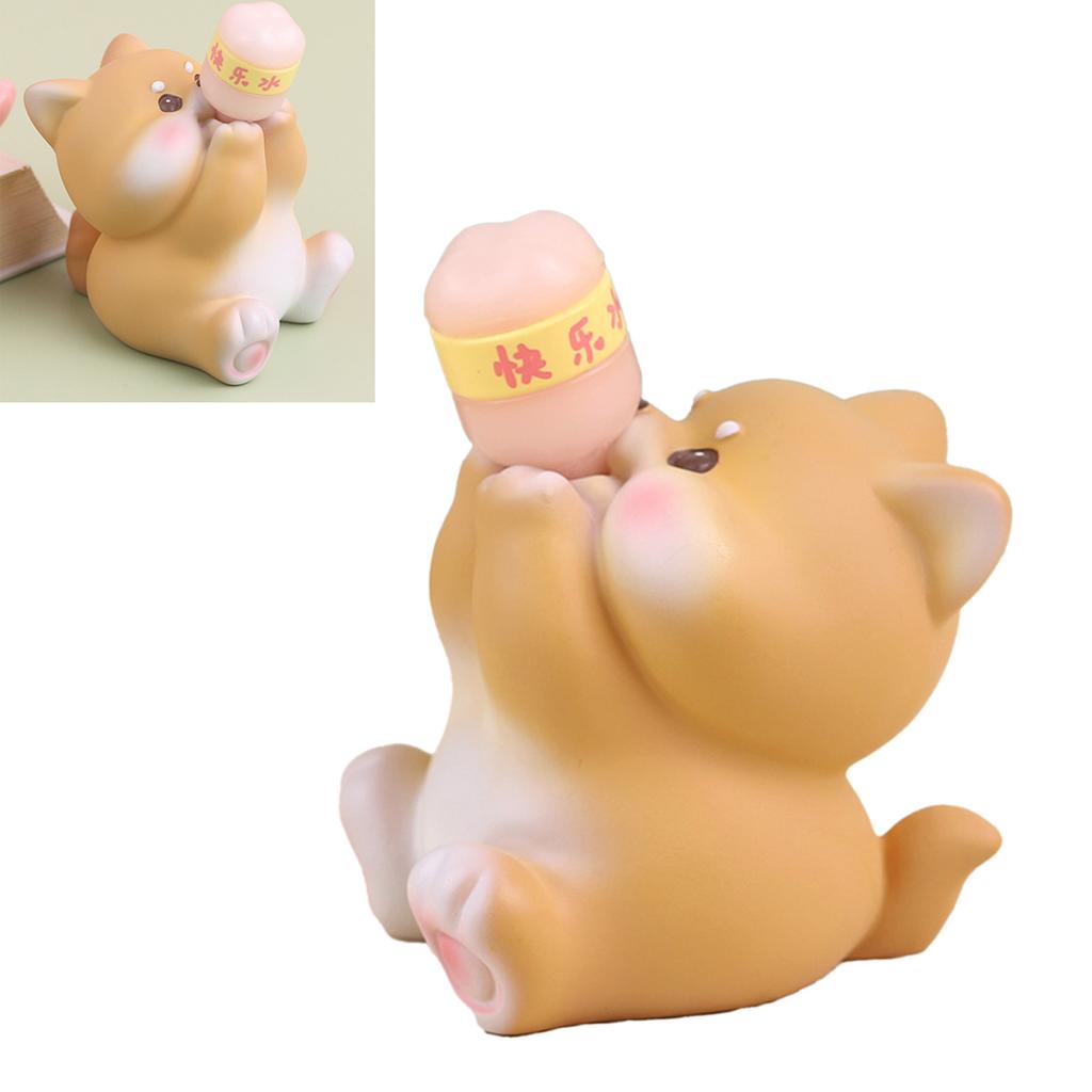 Cute Animal Figurine for Kids Resin Mini Animal Toy Cake Topper Desktop Decoration Dashboard