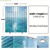 1pc Serene Ocean View Shower Curtain - Tranquil Coastal Scene with Calm Turquoise Waters & Clear Blue Sky, 12 Hooks, 177.8x177