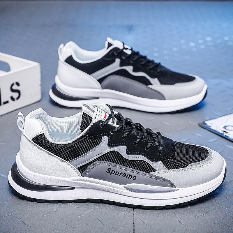 Summer breathable little white men's shoes new men's mesh casual running sports shoes student shoes trendy shoes