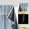 Velcro Gauze Curtain: No-Punch, Full Blackout, Non-Transparent, Sun-Protected, Ideal for Rental Rooms (Blocks 99% Light)