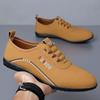Frühlings- und Herbst-Freizeit-Lederschuhe weiche Sohle Business-Casual-Schuhe flacher Absatz Tide mit einem Pedal Herrenschuhe