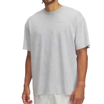 T-shirt à Manches Courtes UA Solide Poids Lourd Coupe Ample Homme Tops 6005463-011