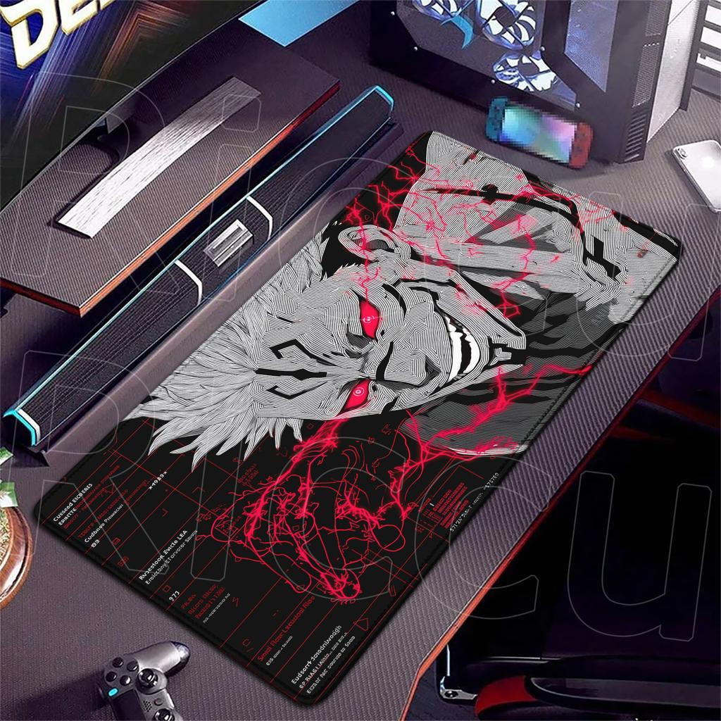 HD XXL Ryomen Sukuna 400x900mm Black Anime Jujutsu Kaisen Mouse Pad Gojo Satoru MousePad Computer Gaming PC Accessories Desk Mat