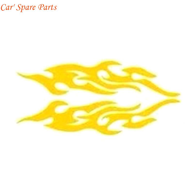 Y4UA Reflective Flame Car Decals Stickers for Scratch Hiding Increased Safety 1 Pair