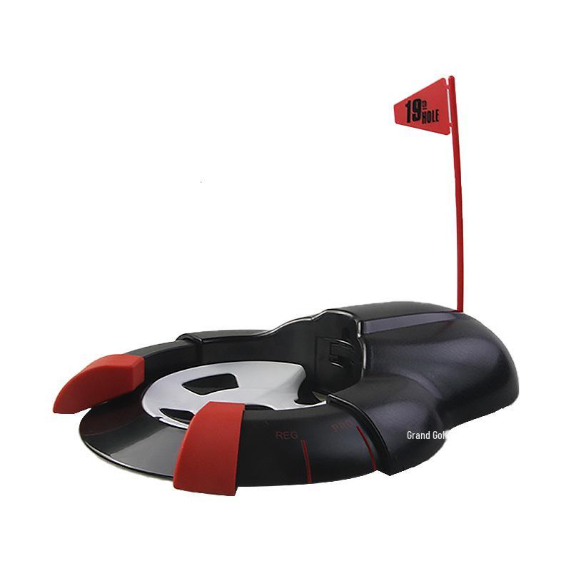 Adjustable Red Laser Golf Putter Aid with Automatic Ball Return and Double Line Alignment