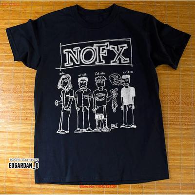 Nofx Bottles To The Ground Black T Shirt Size S 5XL Vintage Washed Graphic Versatile Slightly Streetwear Homme Breathable