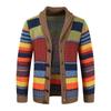 Cardigan à col en V pour homme, pull slim, patchwork, manches longues, décontracté, mode printemps-automne