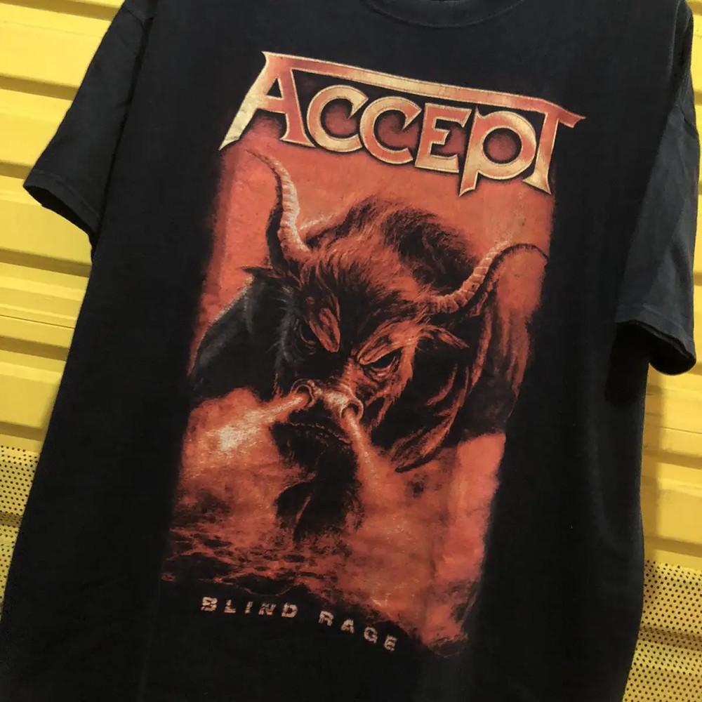 Rare Accept Band Cotton Blind Rage Shirt Unisex s-5XL BO981 Unisex T-Shirt XXL