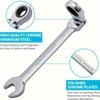 1Pcs Dual-purpose Plum Blossom Open-end Wrench, Industrial Grade Adjustable Ratchet Wrench, 72 Tooth Quick Wrench, Plum Blossom Wrench