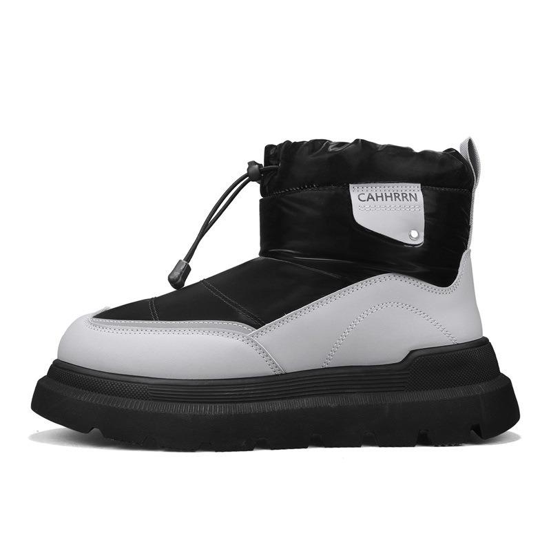 Men'S Winter Boots Warm Waterproof Non-Slip Plush Sneakers Shoes Winter Slippers Male Tenis Boots