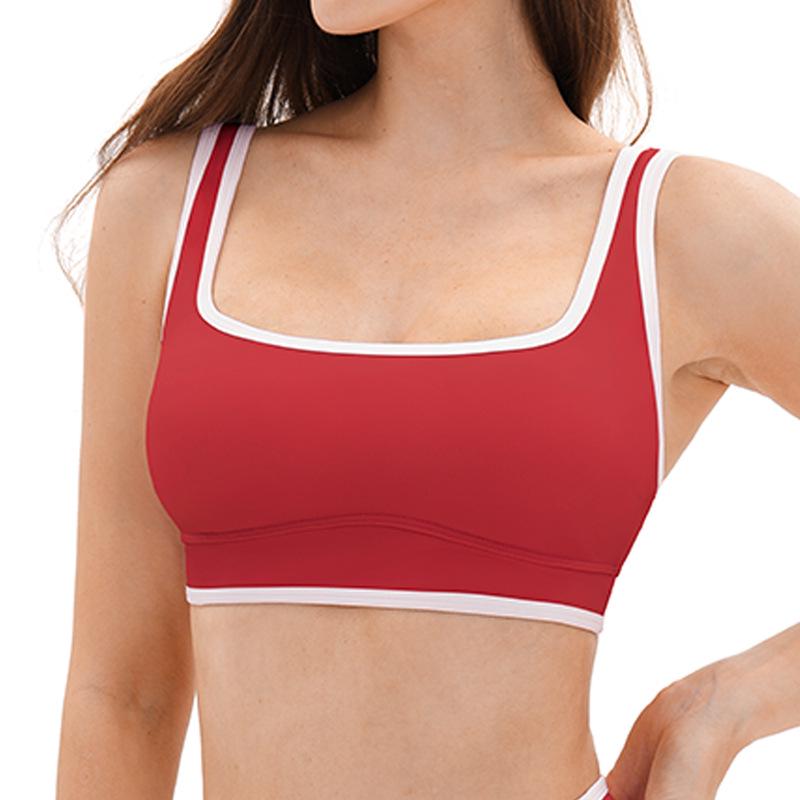 

Cross-back Colorblock Yoga Bra with Beautiful Back Design for Women s Running & Fitness Large