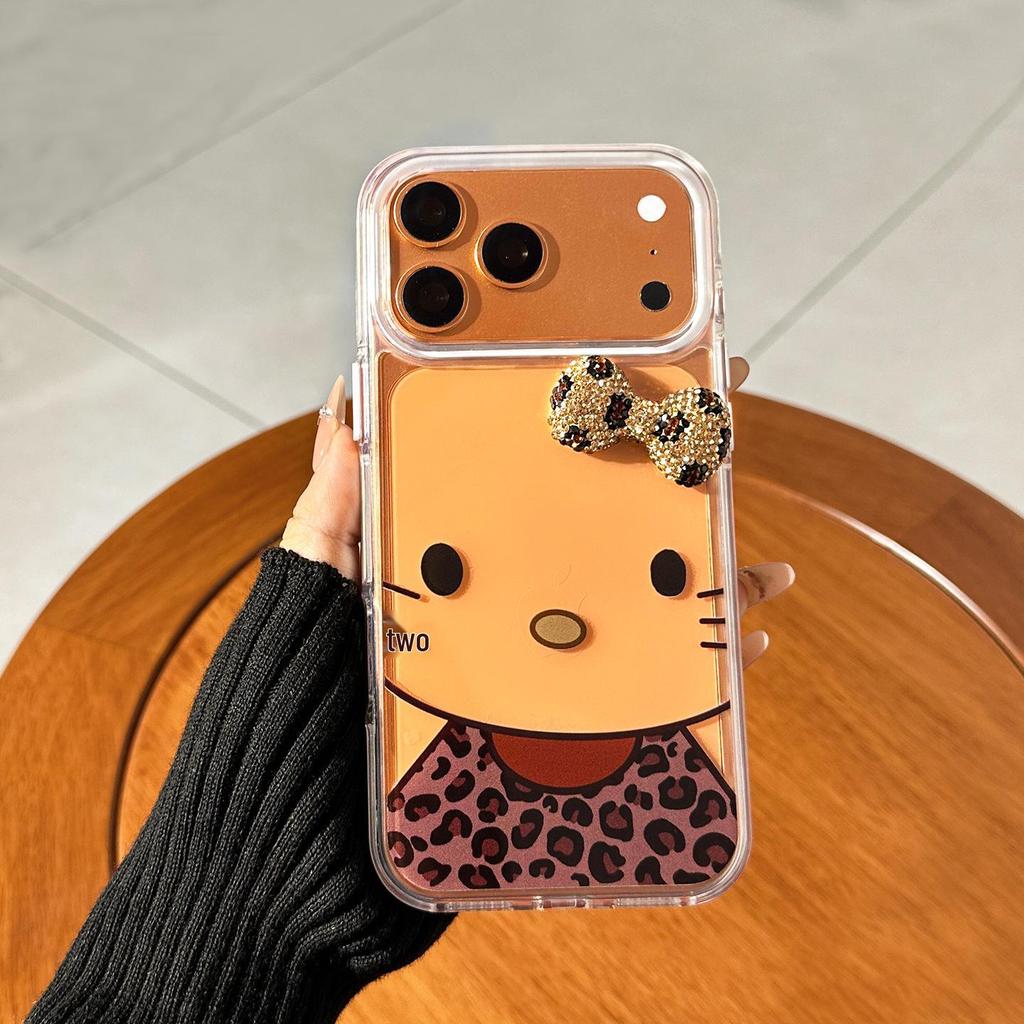 Leopard Print Cat Mobile Phone Case for iPhone16 Pro Max & 17PRO
