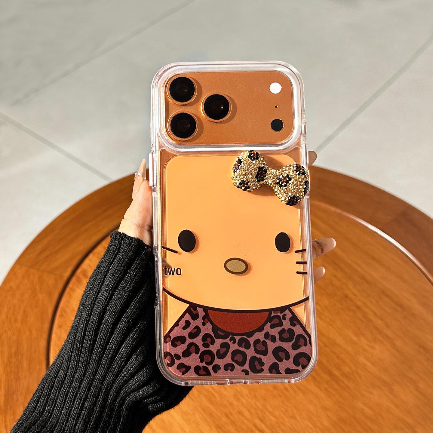 

Leopard Print Cat Mobile Phone Case for iPhone16 Pro Max & 17PRO 17