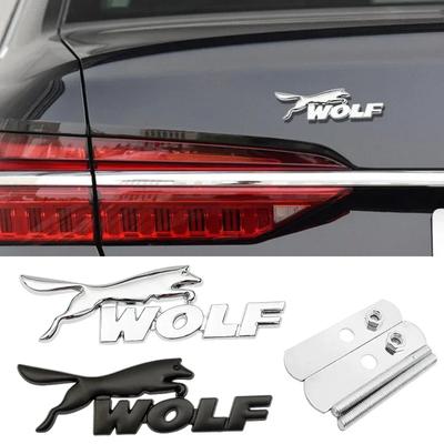Metal Emblem Car Front Grille Emblem Badge Trunk Sticker for Wolf Logo Kuga Ranger Mustang F150 Fiesta Focus Mondeo Modification