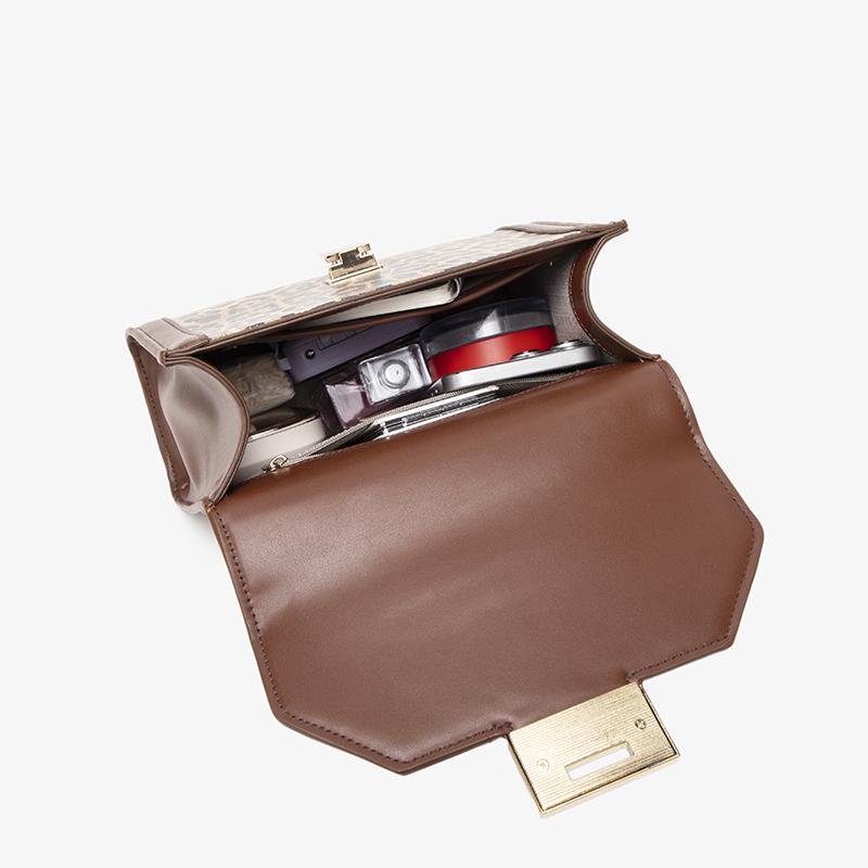 High End Niche Design Armpit Bag New Fashionable Leopard Print Small Square Bag, Single Shoulder Crossbody Bag, Women'S Bag