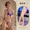 New sexy three-point erotic underwear free bikini open crotch temptation large size women's suit