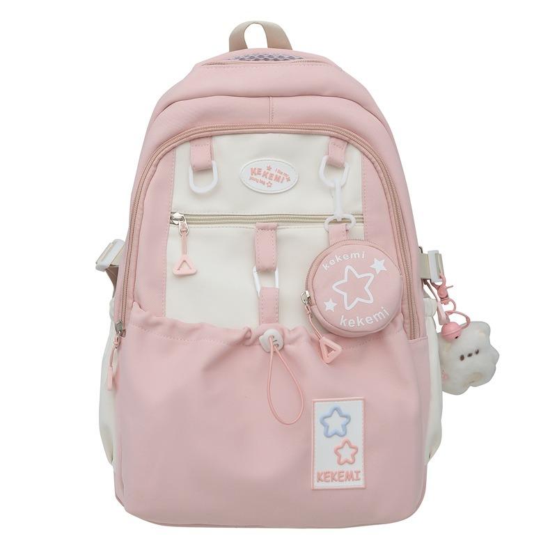 New Trendy Cute Girl Backpack Schoolbag Female Star Junior High School Girl High School Student Large Capacity Backpack