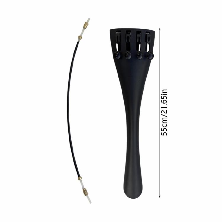 Carbon Fiber Cello Tailpiece with Four Fine Tuners and Tail Gut Cord Cello String Board For Convenient Setup And Tuning