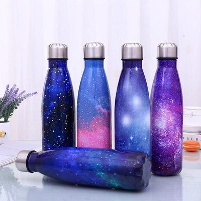 Stylish Colorful Stainless Steel Thermos Starry Sky Travel Hiking Office Thermo Cup Coffee Tea Milk Thermo Bottle Gifts Thermos