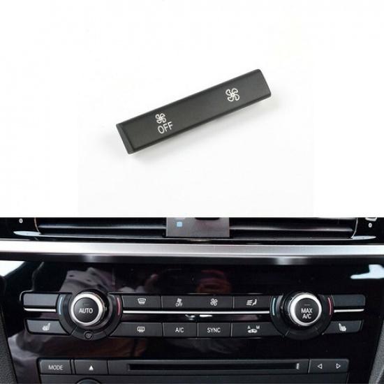 1x Black ABS Car Front AC Button Fan Speed Button For BMW X3 F25 2015-2017