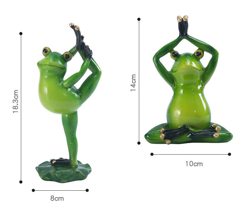 Binnenplaats Yoga Kikker Hars Ornament - Tuinlandschap Decoratie