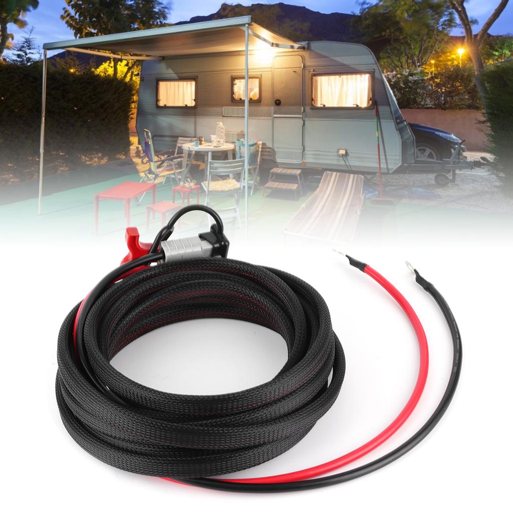 19.7ft Battery Plug Connection Cable 600W 50A SMH To O Type Terminal Power Cord for RV Motorhome Cam
