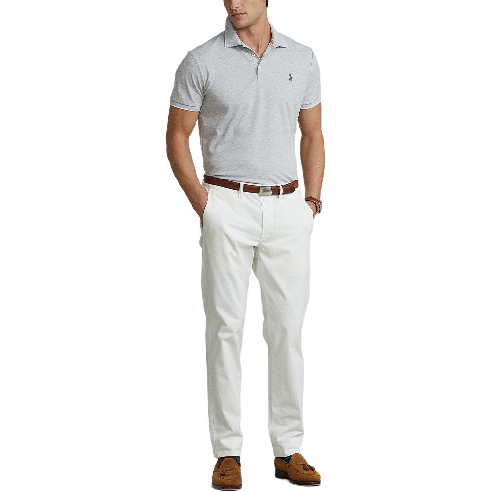 

Polo Ralph Lauren Logo Embroidered Slim Fit Vertical Button Short Sleeve Polo Shirt Men tops Gray 710862961-002 XL