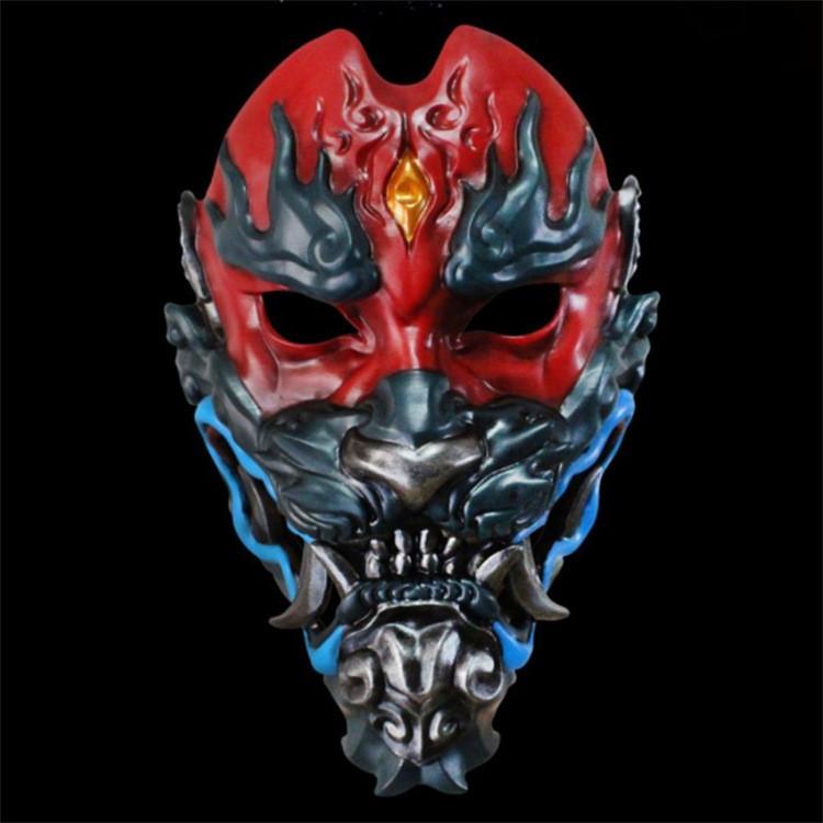 Vintage Style Hannya Mask Resin Prop For Festival Decorations And Costume Parties