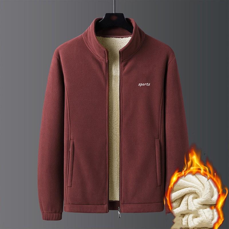 Men's Autumn and Winter Thickened Warm Lamb Wool Coat Outdoor Anti-cold Plus Size Padded Jacket