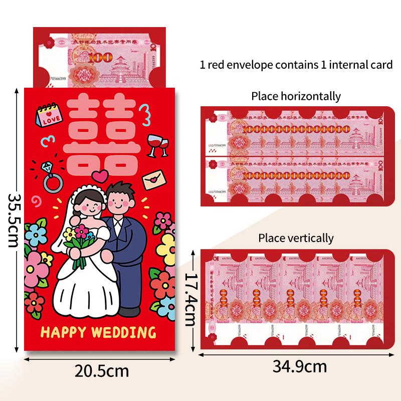 Big 2026 Red Envelopes Paper Lucky Money Gifts Chinese New Year 2026 Horse Year Red Pockets Money Pouch Hongbao Gifts