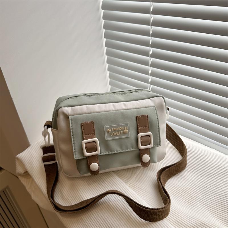 

Trend casual messenger bag niche fresh youth design simple shoulder bag women зелёный