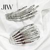 Metal Claw Clips Skeleton Hands Hair Clips, Gothic Skull Side Clip for Women, Personalized Dark Style Accessories Spooky Halloween Horror Accessories,