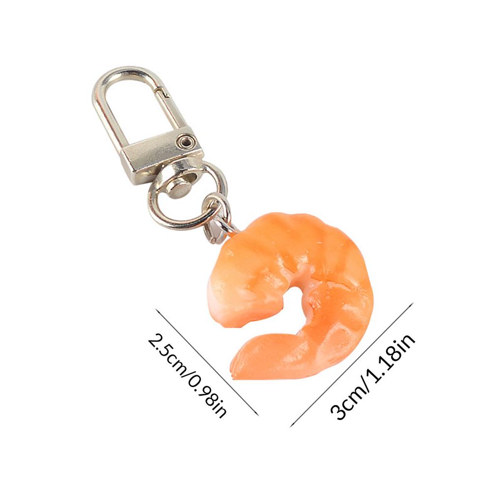 Simulated Shrimp Keychain
