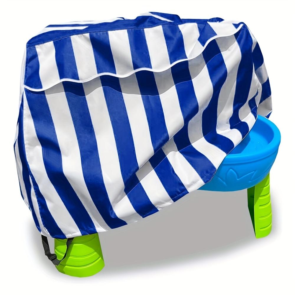 Colorful Striped Outdoor Table Cover for Patio - Fits Splash Pond & Water Tables,Beach-Themed Design, Durable 210D Oxford Fabric