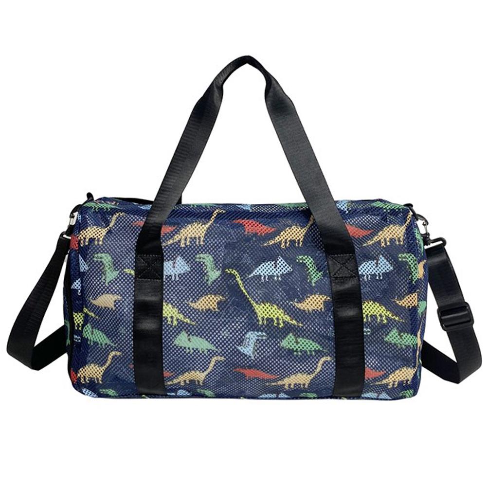 

Mesh Travel Duffle Bag Overnight Weekender Bags with Shoe Compartment Dry Wet Separation Large Capacity for Swim Beach Camp темно-синього кольору