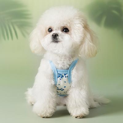 Spring and Summer New Product Dog Vest Sunny Small Floral Suspender Thin Breathable Medium and Small Dog Pet Dog Dog Clothes