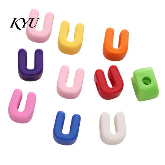 Craft Beads Set 10Pcs DIY Acrylic Bubble Letter Beads, Colorful Large Alphabet for Jewelry Making Crafts Making, Spacer Keychain Bag Charm Custom Word