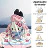 1pc. Hello Kitty Cupid Cloud Heart Print Blanket - Home Office Outdoor Gift Suitable for All Seasons (Ho