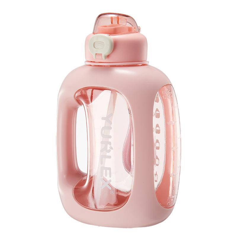 1,5L Stor Kapacitet Bärbar Måttblandare Gym Ton Ton Hink Vattenkopp Träningsvattenflaska 1500ML