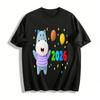 2026 New Year Theme Hippo Print Casual Top for Adults & Kids Pure Cotton T-shirt